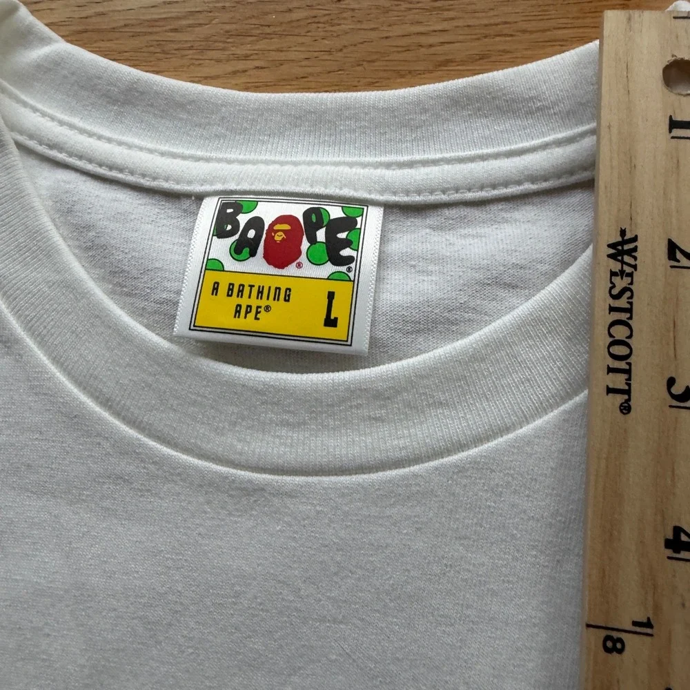 A Bathing Ape BAPE Kyoto City Exclusive Samurai Ape Head White T-Shirt Mens L